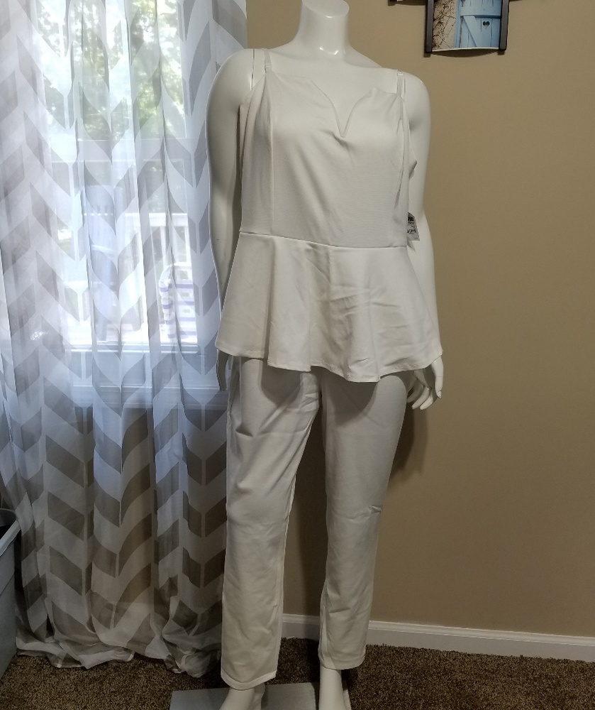 •Charlotte Russe• Peplum Jumpsuit